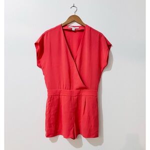 Diane Von Furstenberg Salmon Romper With Pockets | Size 8